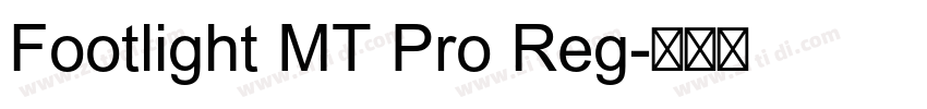Footlight MT Pro Reg字体转换